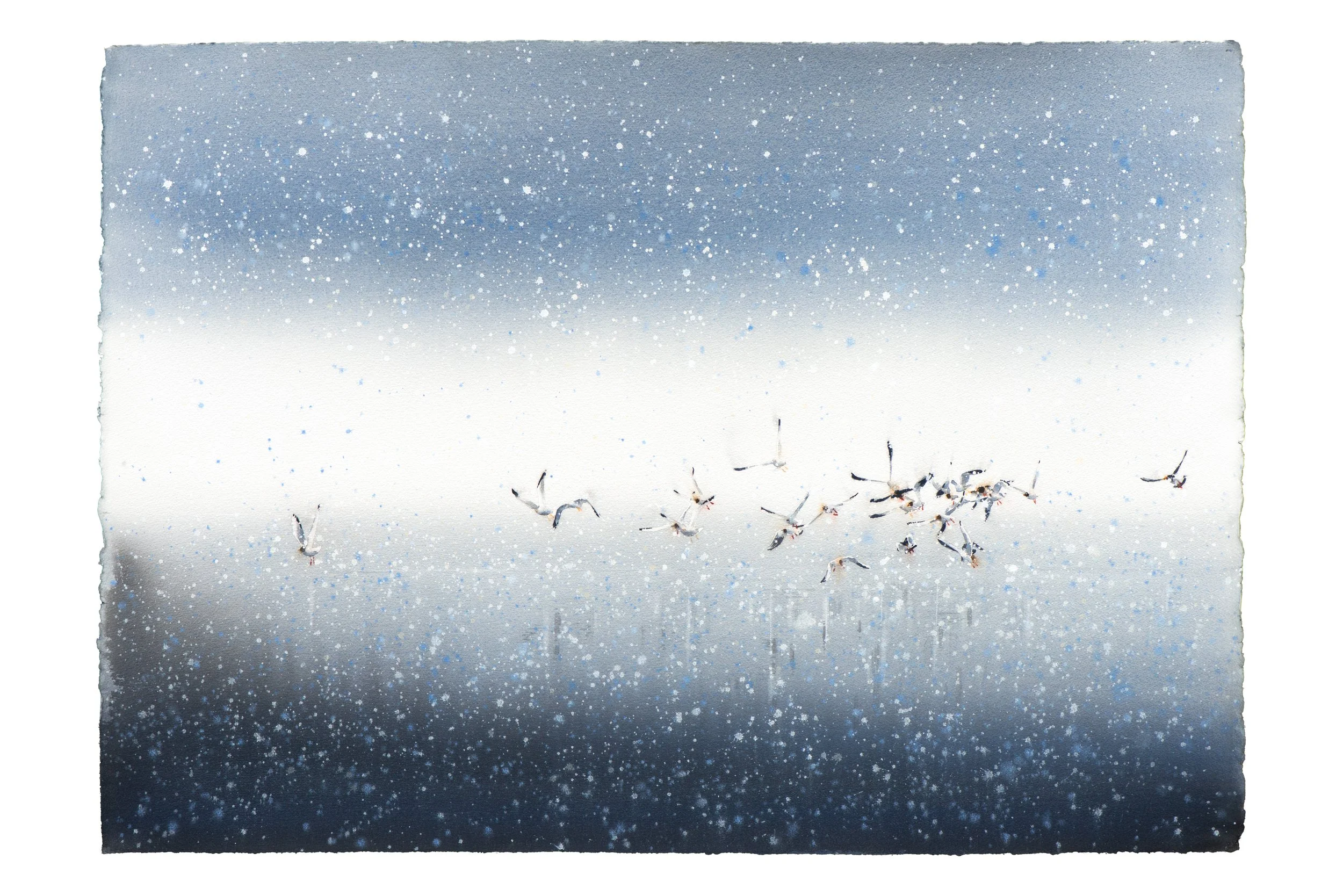 "Snow, flight" 2025

Watercolor and gouache on paper
76x106 cm SOLD