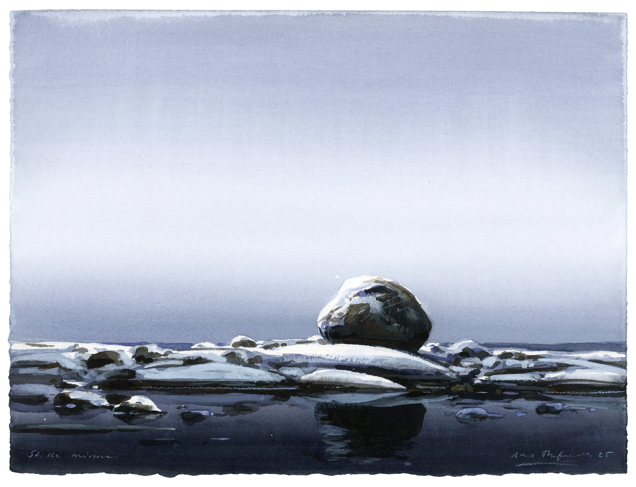 "Silent winter" 2025

Watercolor on paper
28x38 cm