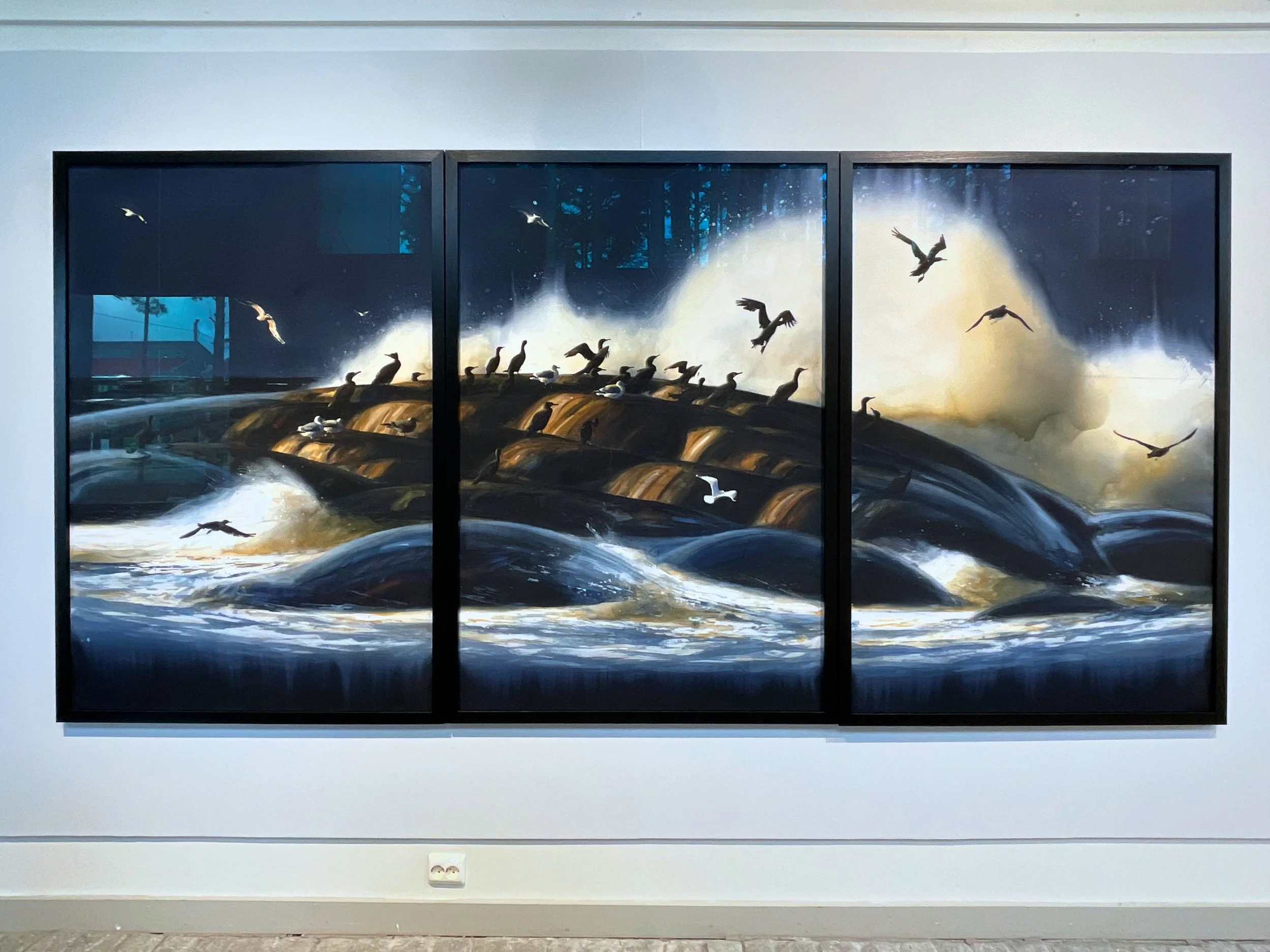 "November, Storm" 2024

Watercolor and gouache on paper
Triptych, ca. 160x330 cm SOLD
