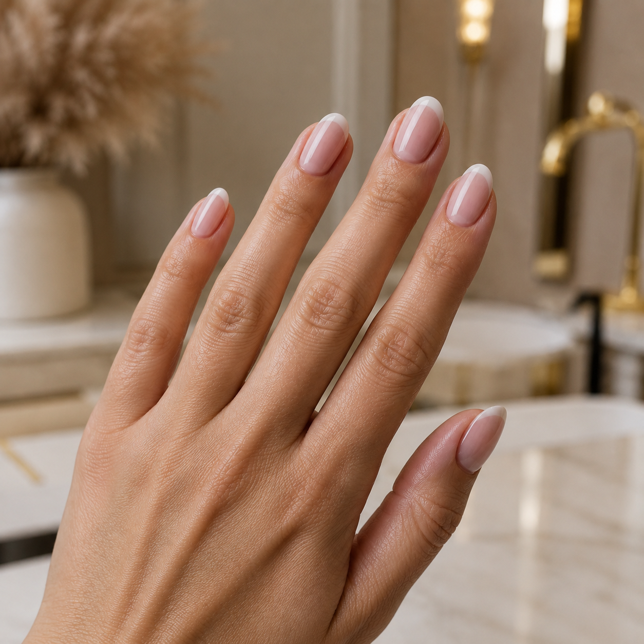 “Gellak in nude kleur bij nagelstudio Lumière Nails”