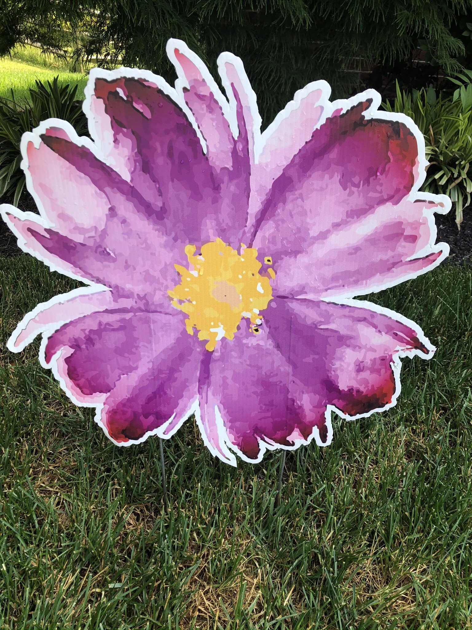 purple watercolor flower