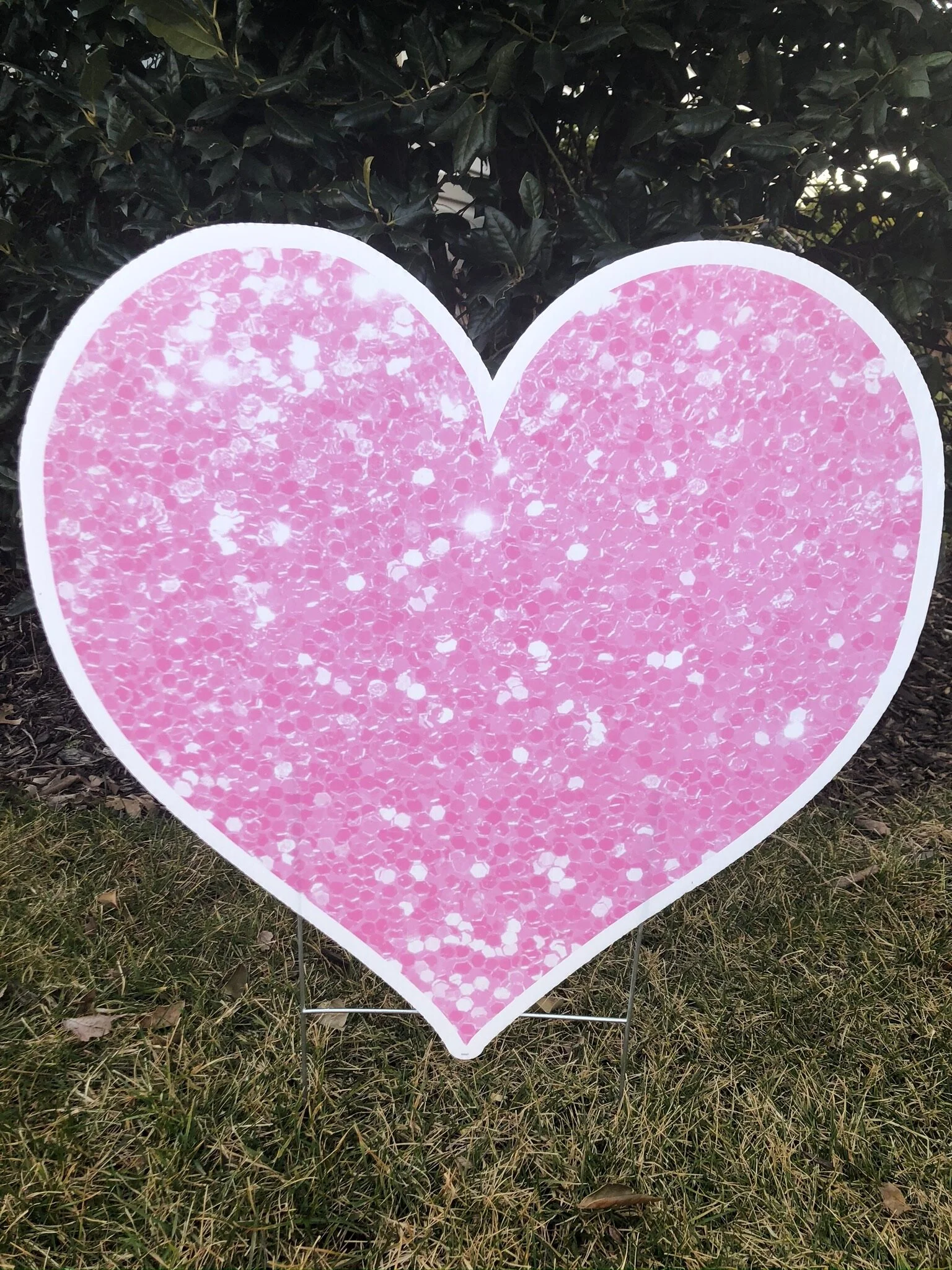 Pink sparkle heart