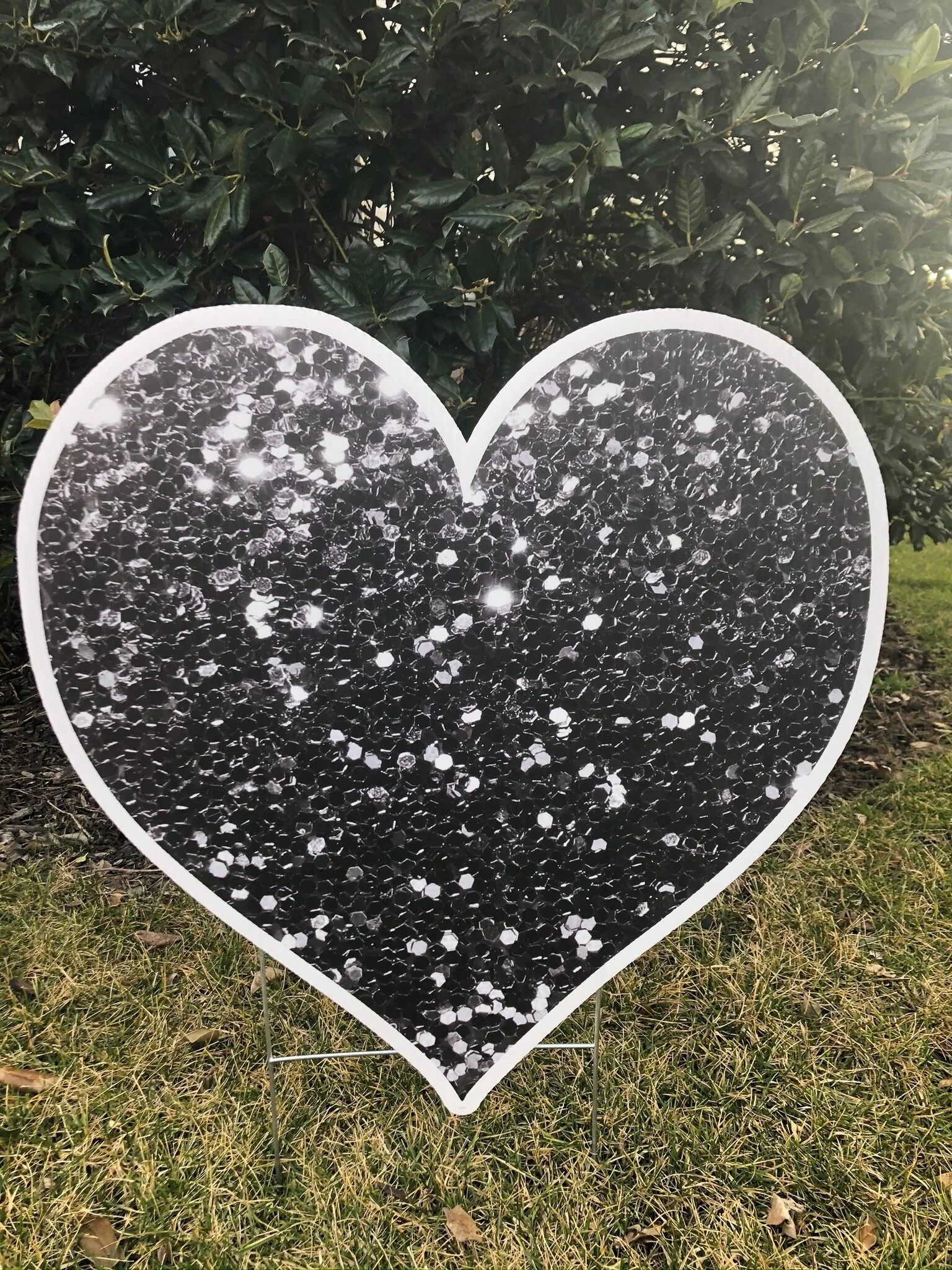 Black Sparkle heart