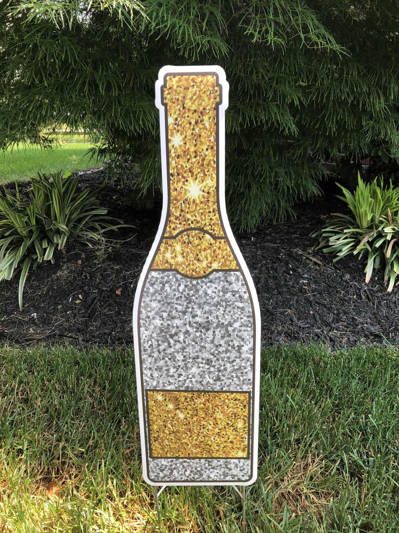 Sparkle champagne bottle