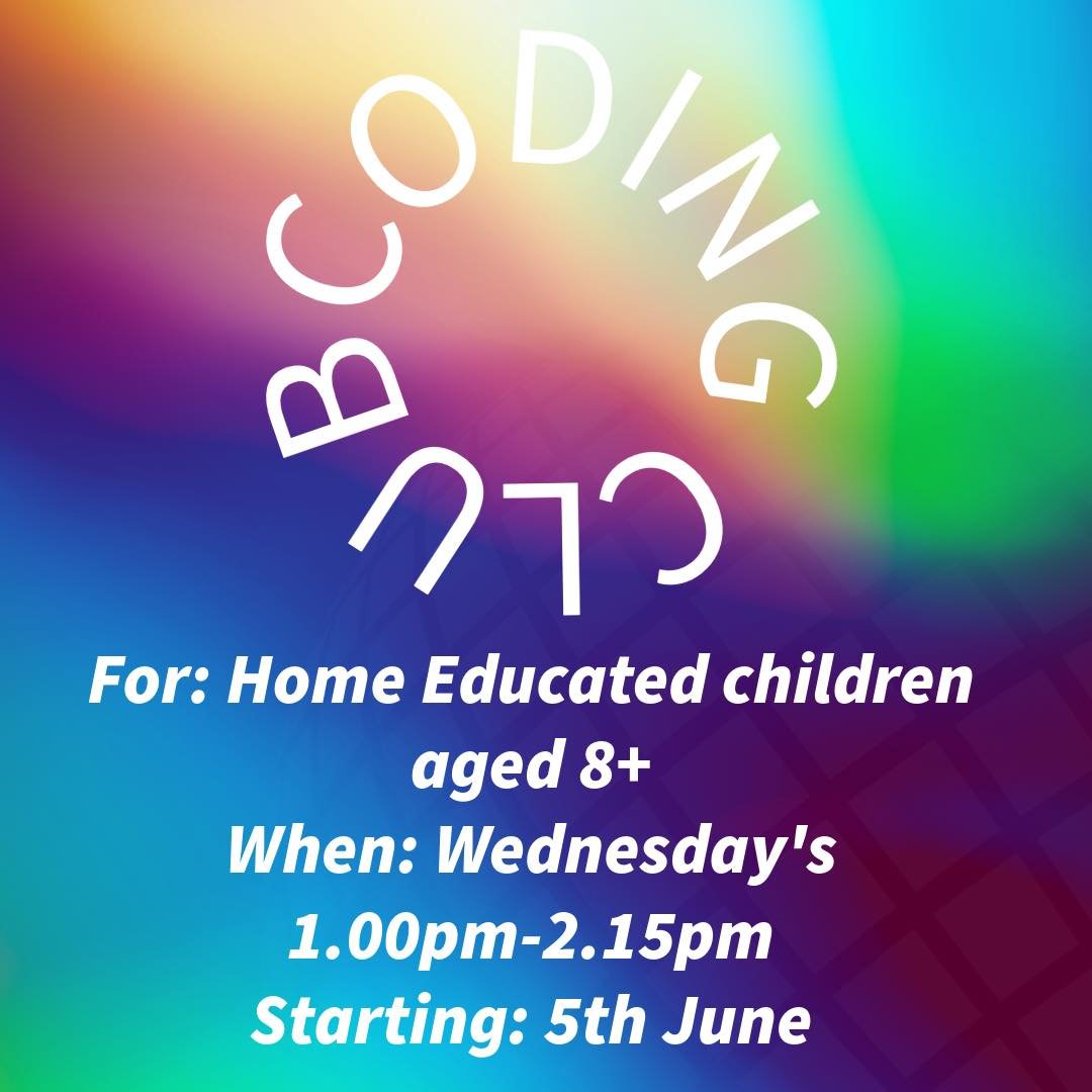 We have a fantastic new session for Home Educated children starting on 5th June 2024. Code club will use new technology to show children how to create gif&rsquo;s, video games, and explore a range of creative ideas like bringing stories to life. We w