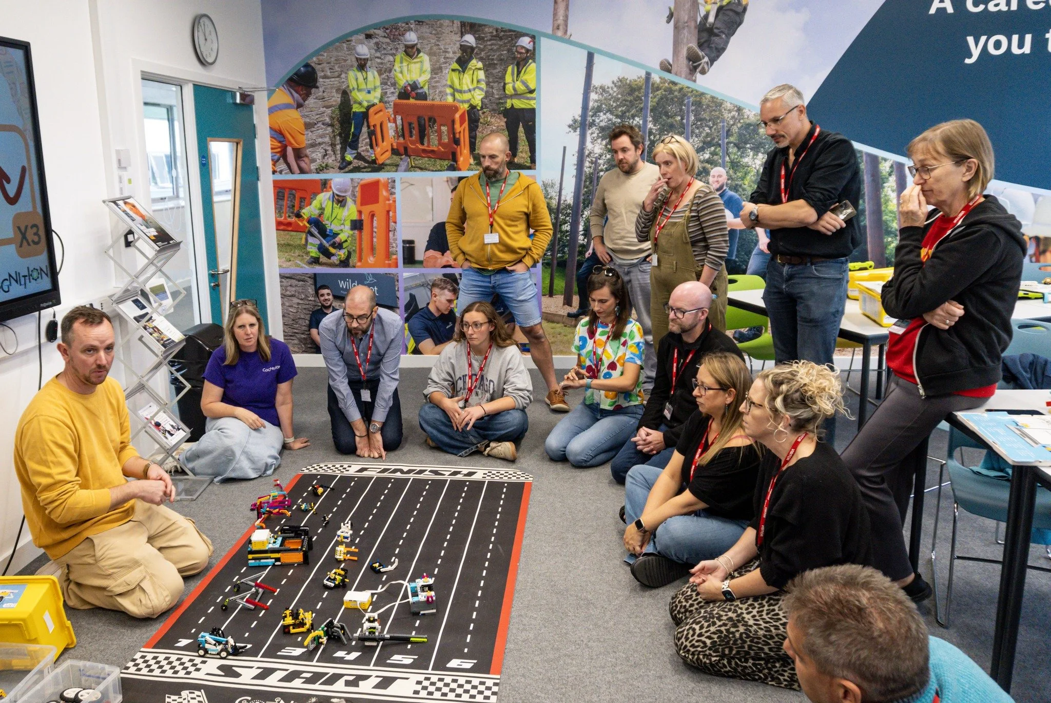 teachers take part in robotics racing