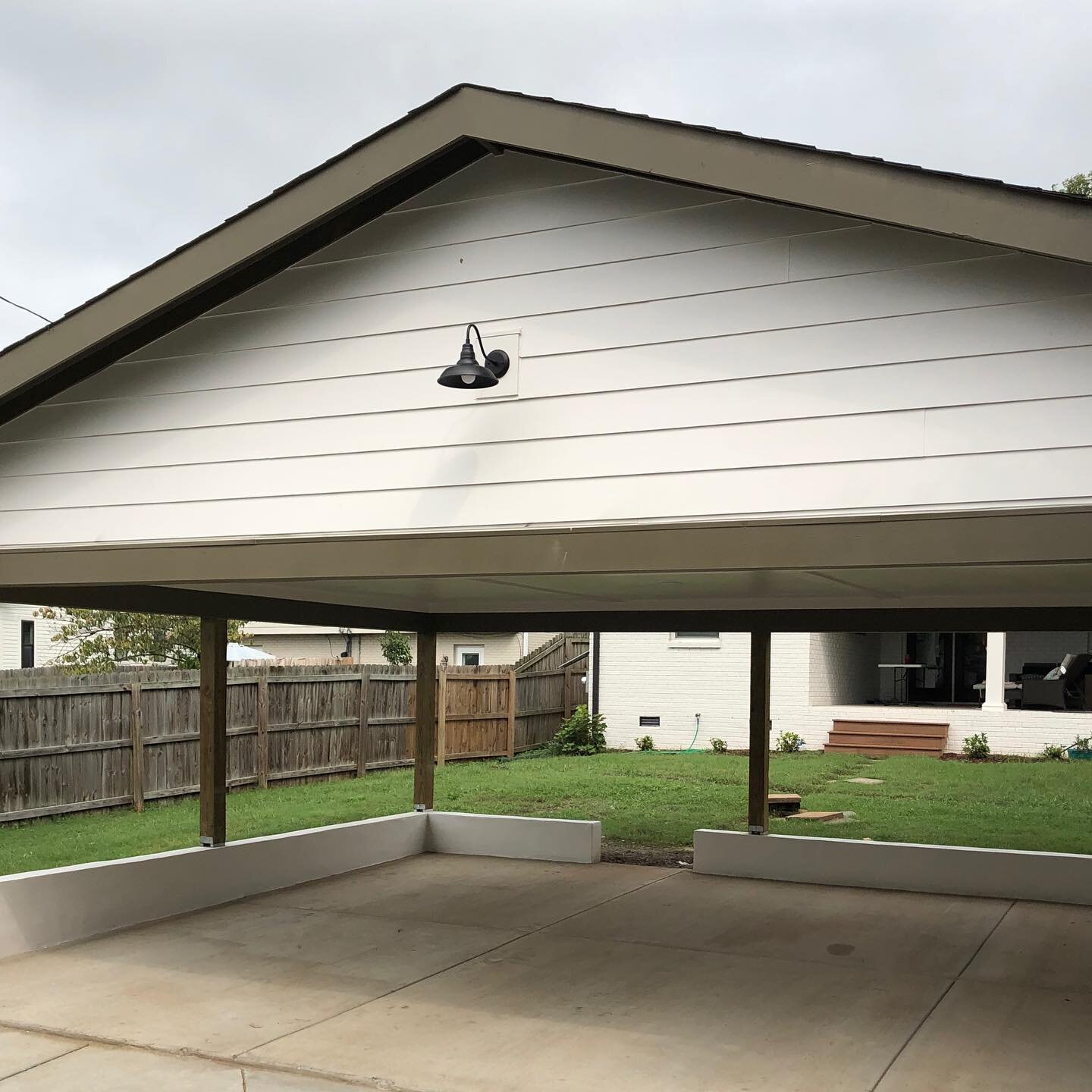 Hitting the finish line in Sylvan Park! #carport #garage #carport #pavilion #sylvanpark #nashville #nashvilletn #backyard #park #coveredparking #garportscom