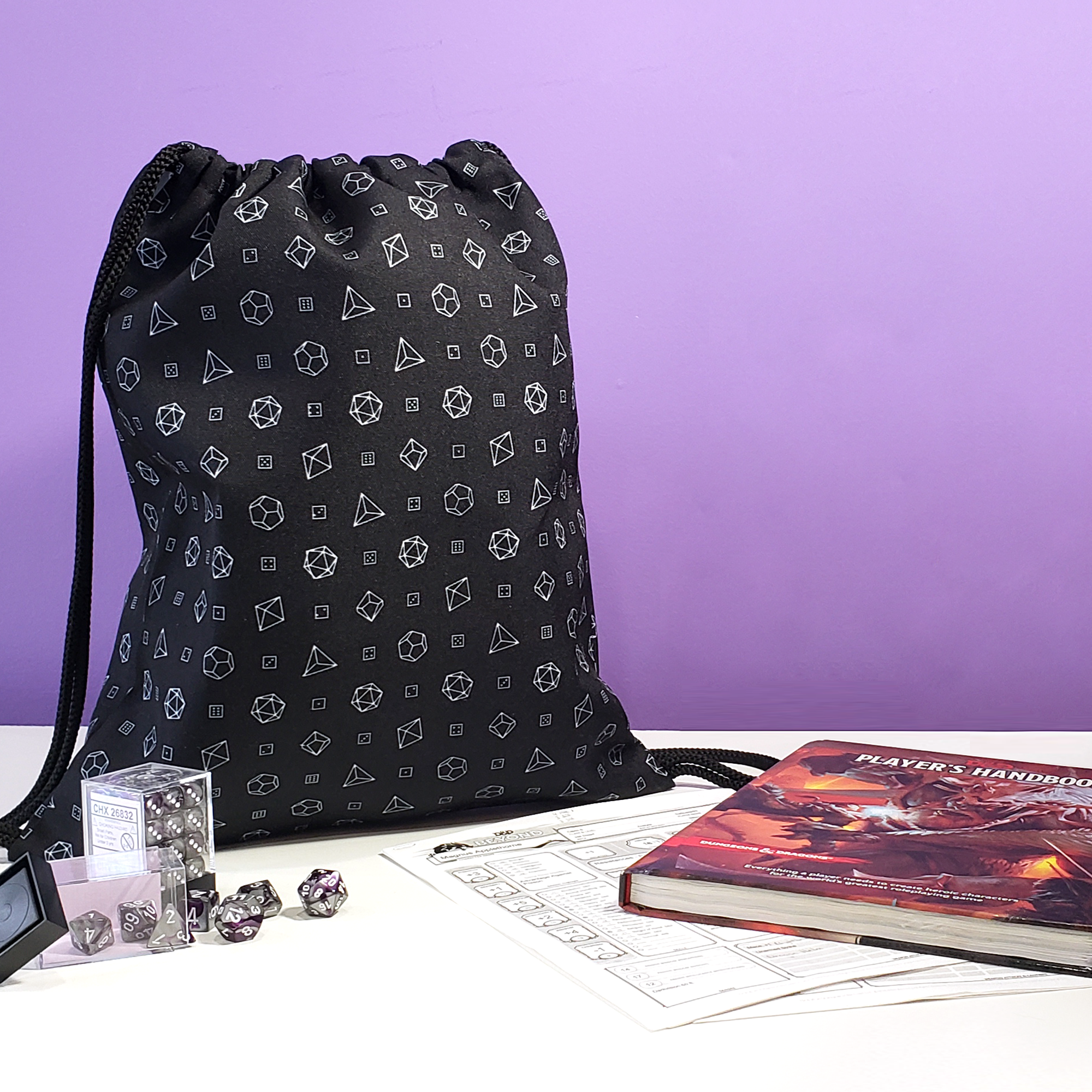 Dungeons and Dragons Draw String Bag
