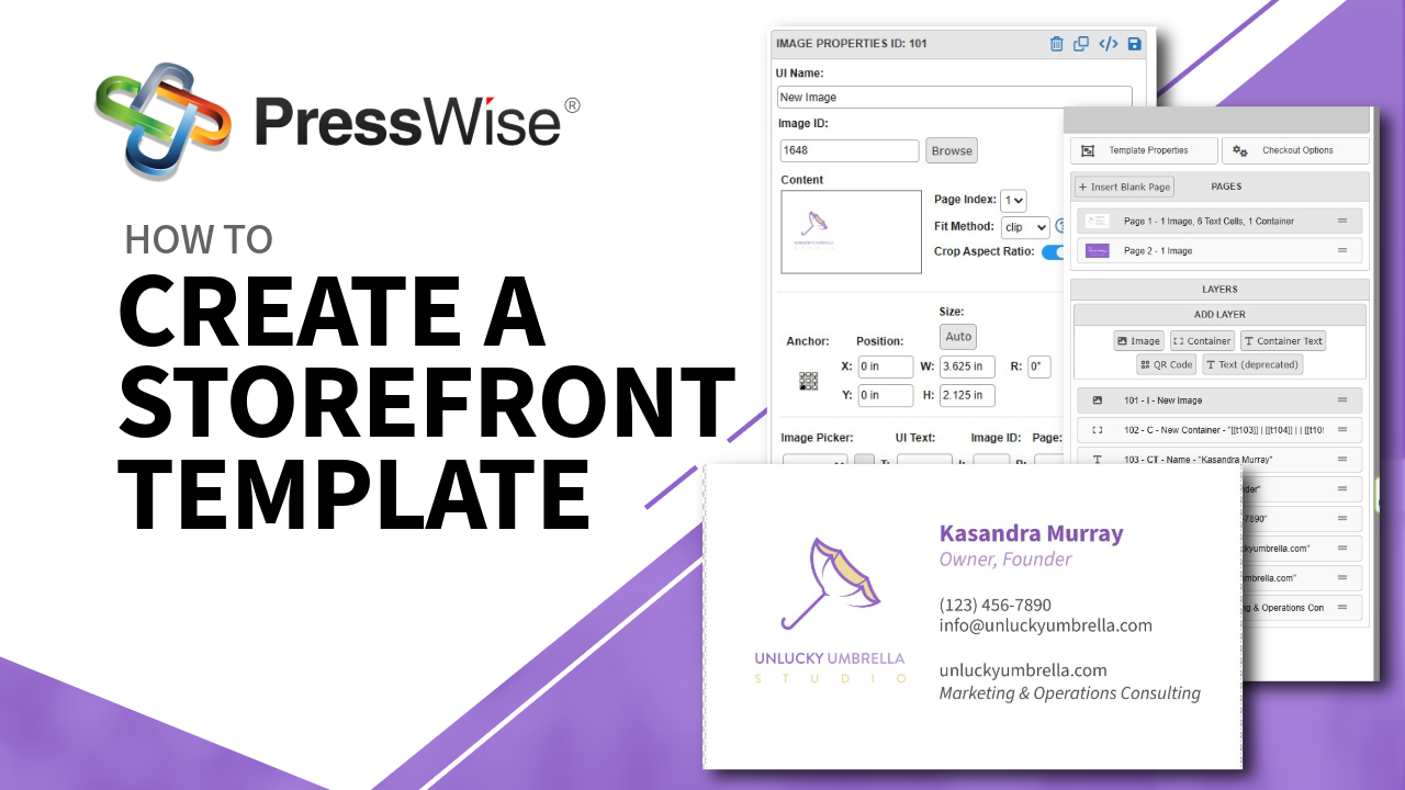 PressWise - Complete Walkthrough Business Card Storefront Template Setup
