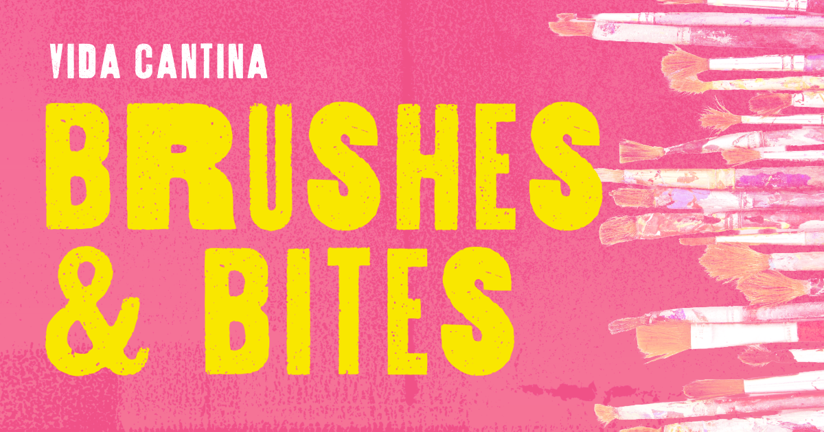 Brushes and bites event banner