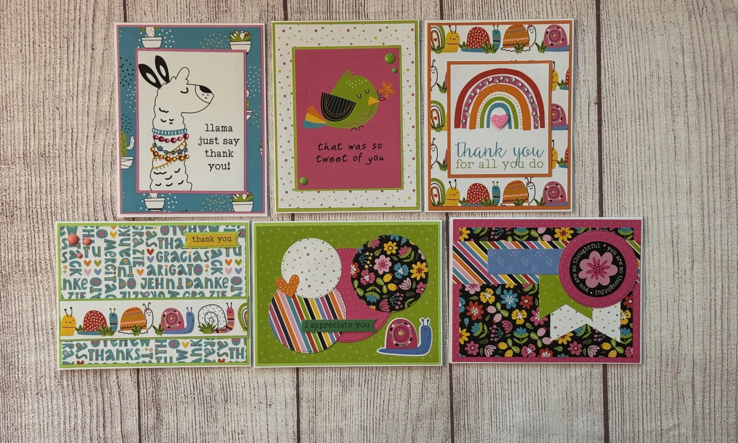 Thank You 6 card set