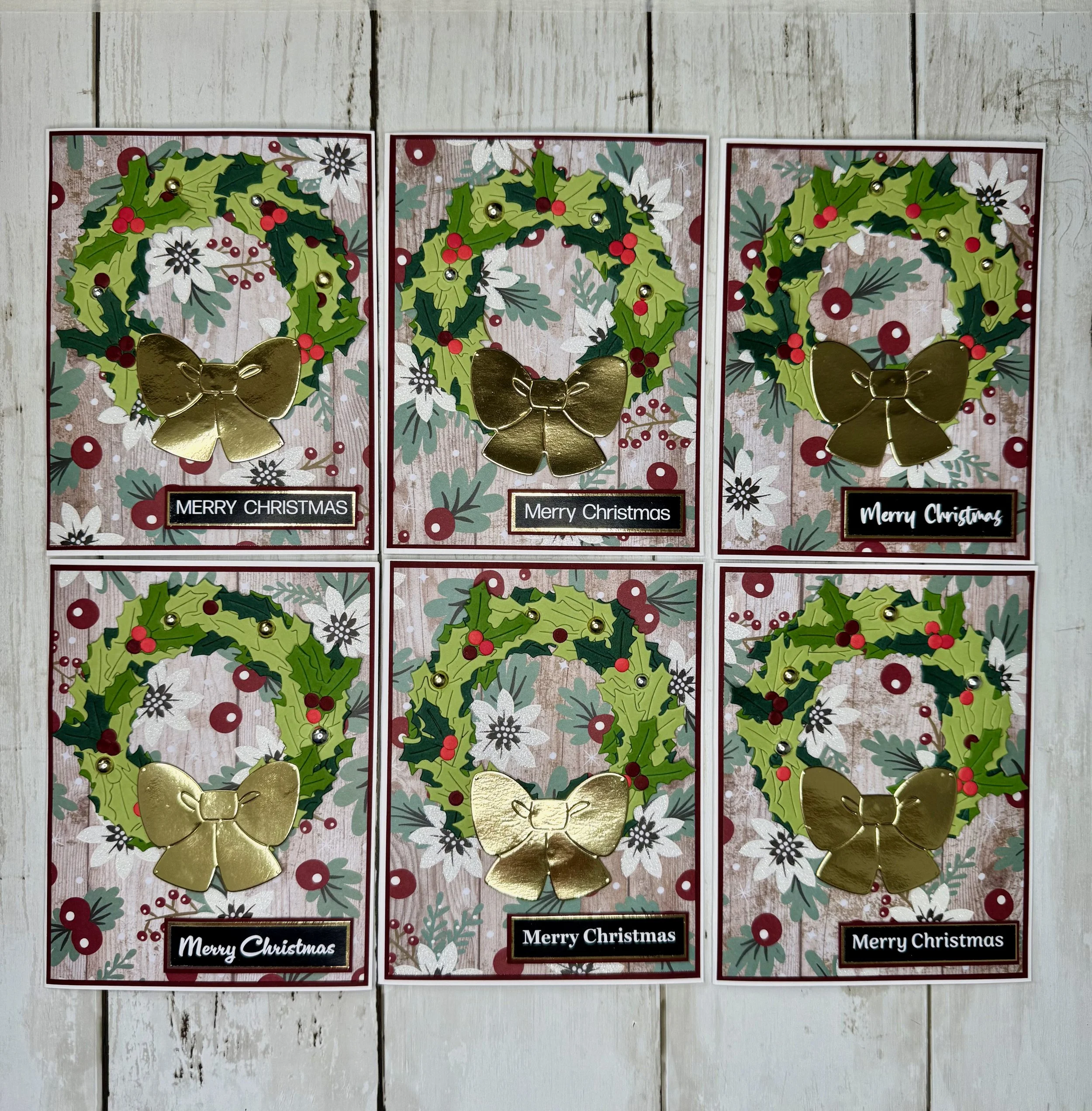 Merry Christmas Wreath - Set of 6