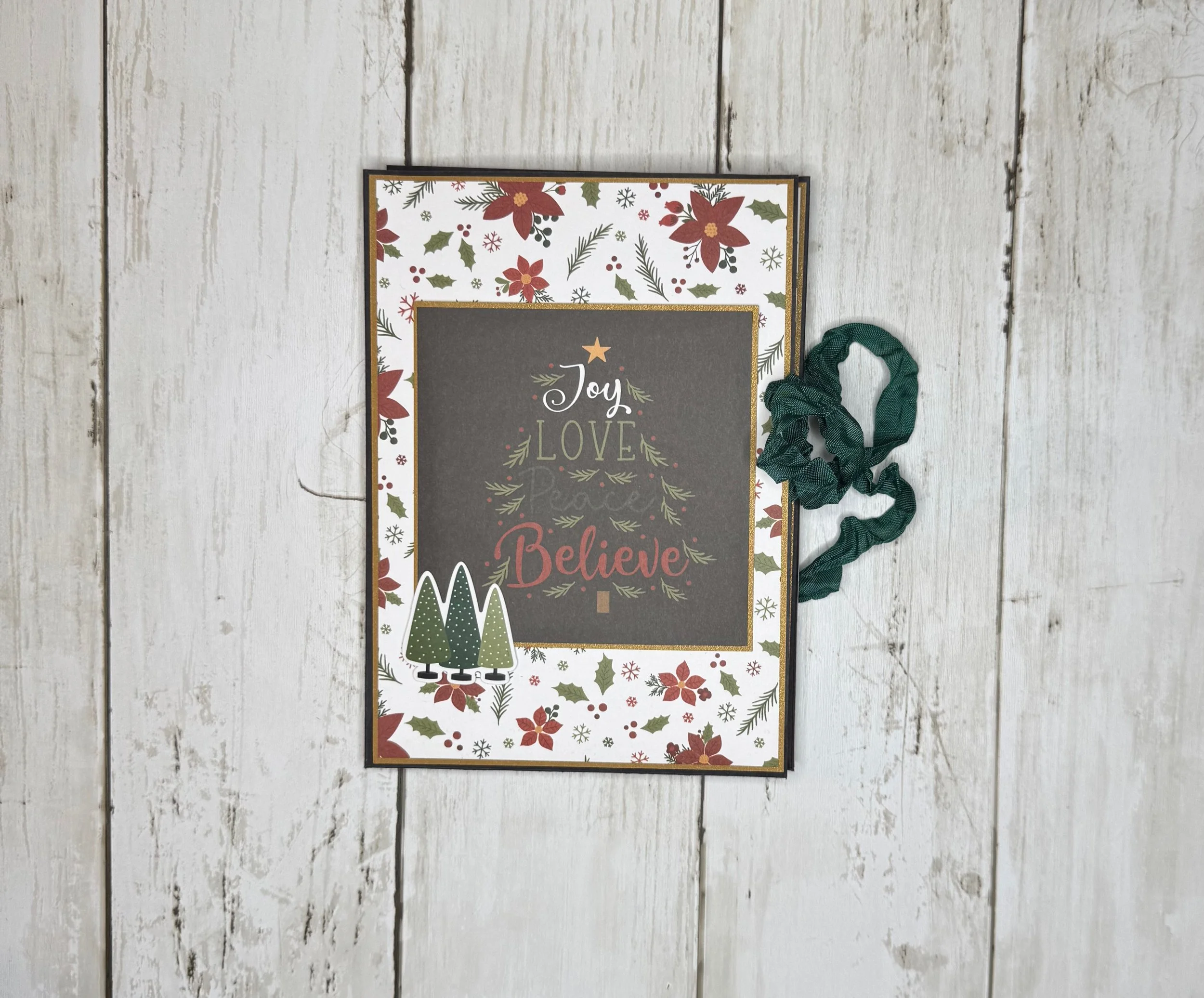 Joy Love Peace Believe - Trifold memory album