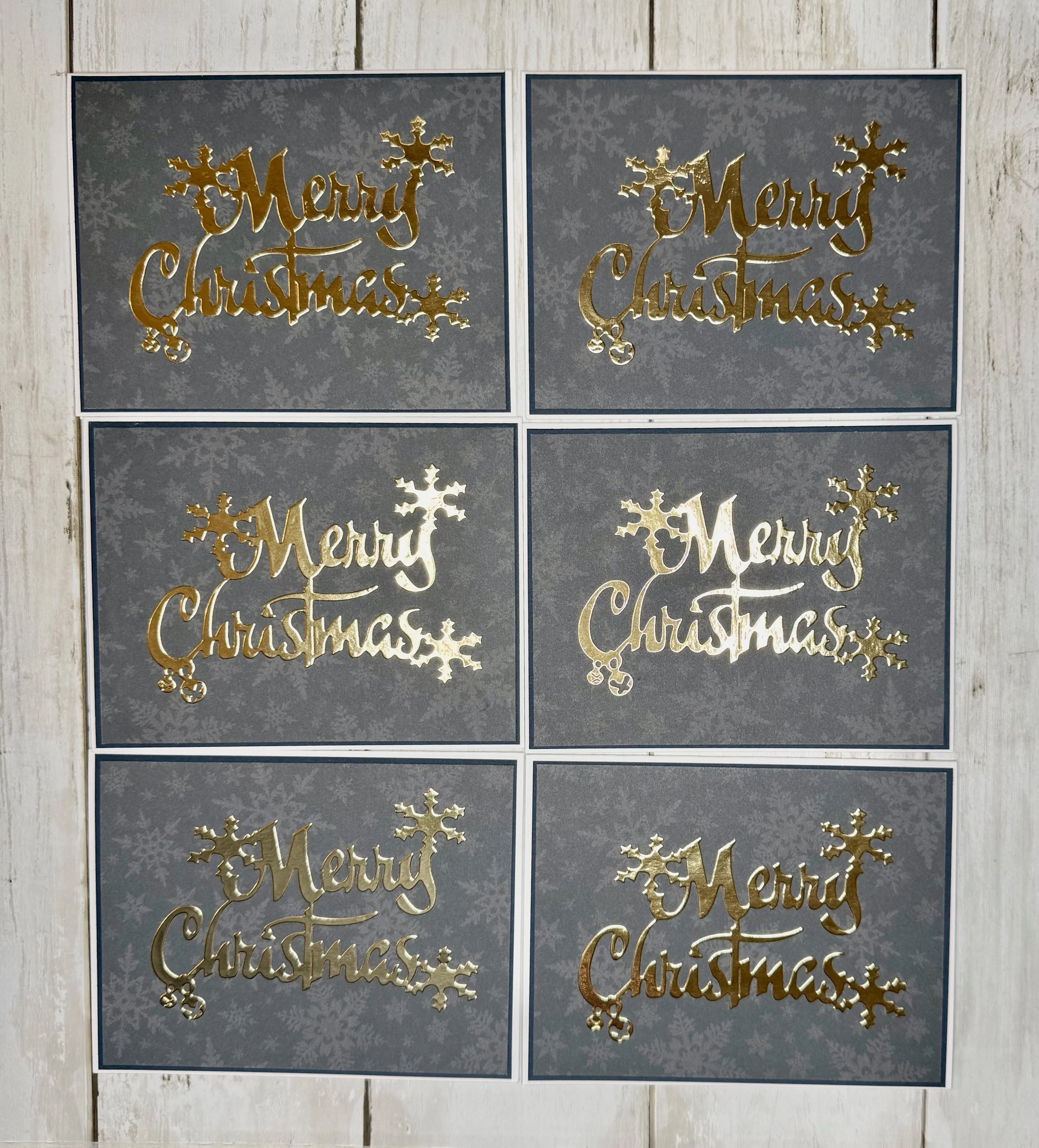 Merry Christmas - blue snowflake background