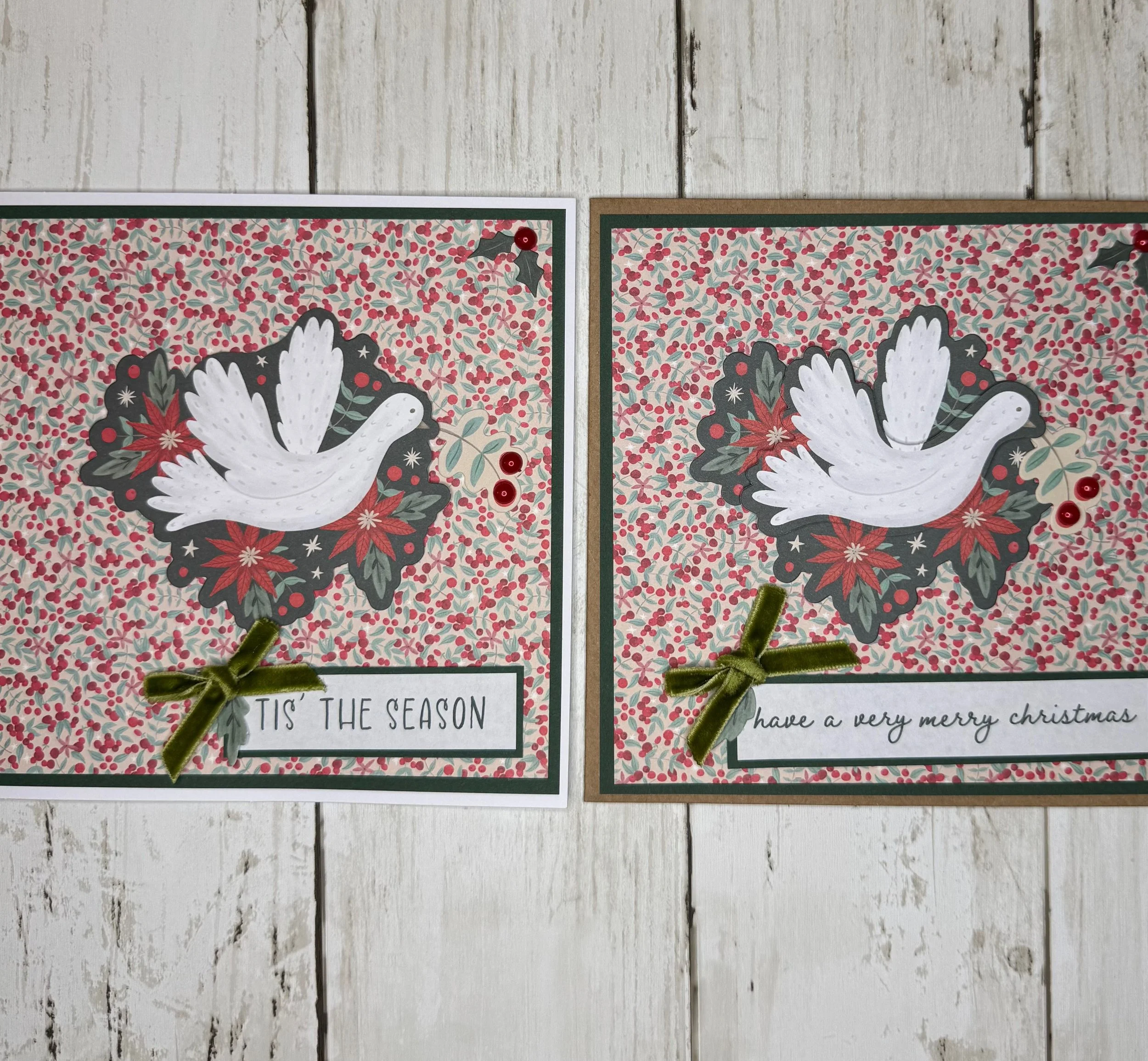 Christmas Doves - Set of 2