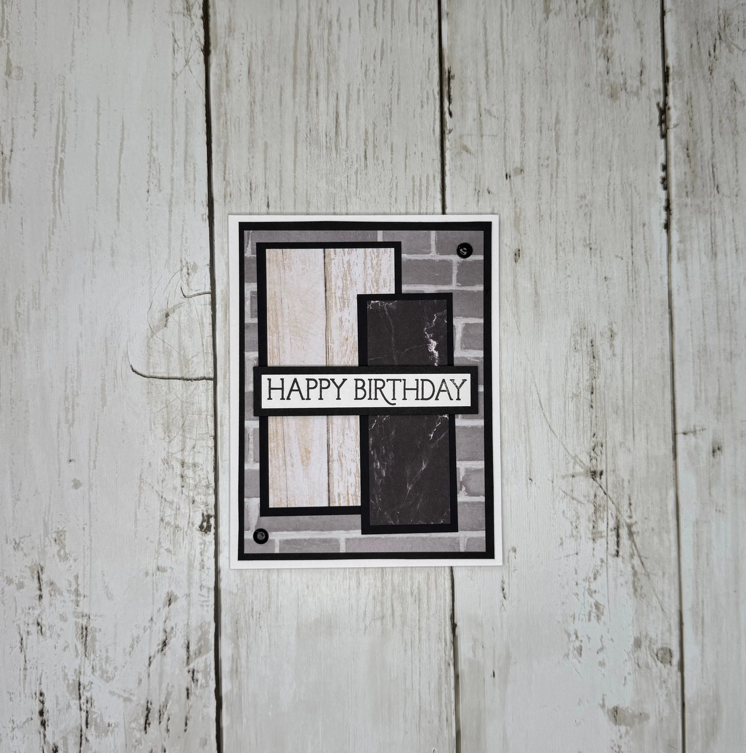 Happy Birthday - Grey brick