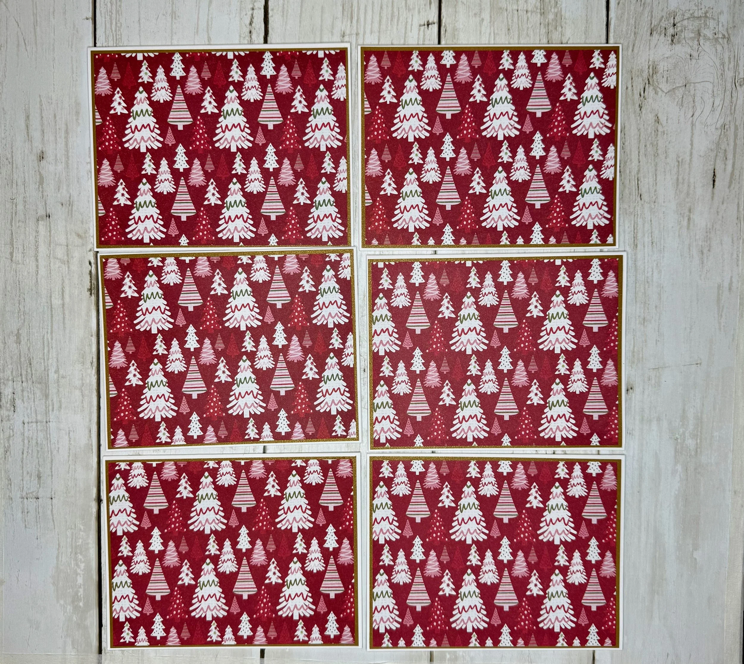 Festive Tree note cards - set of 6