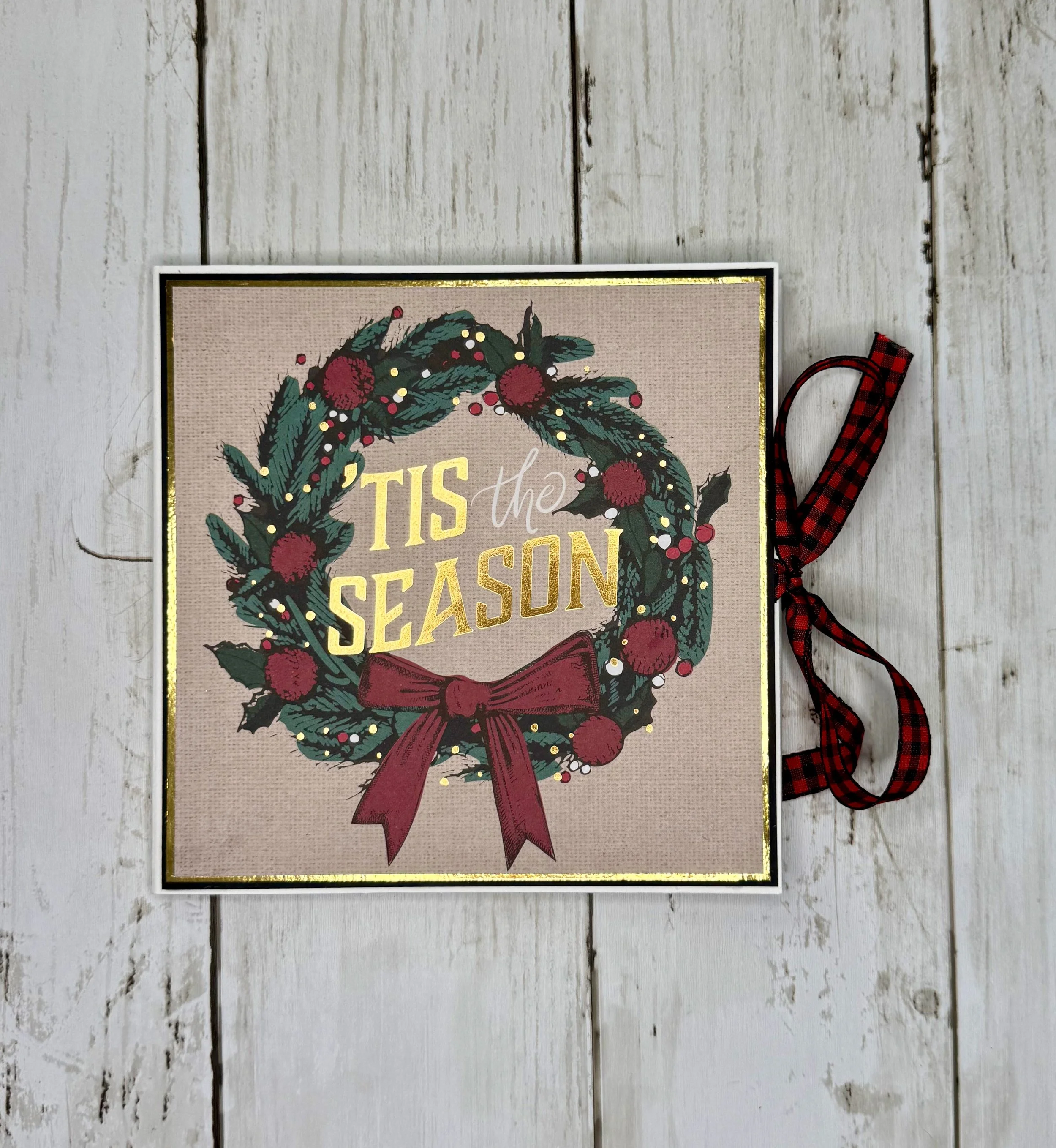 Tis the Season - Trifold mini photo album card