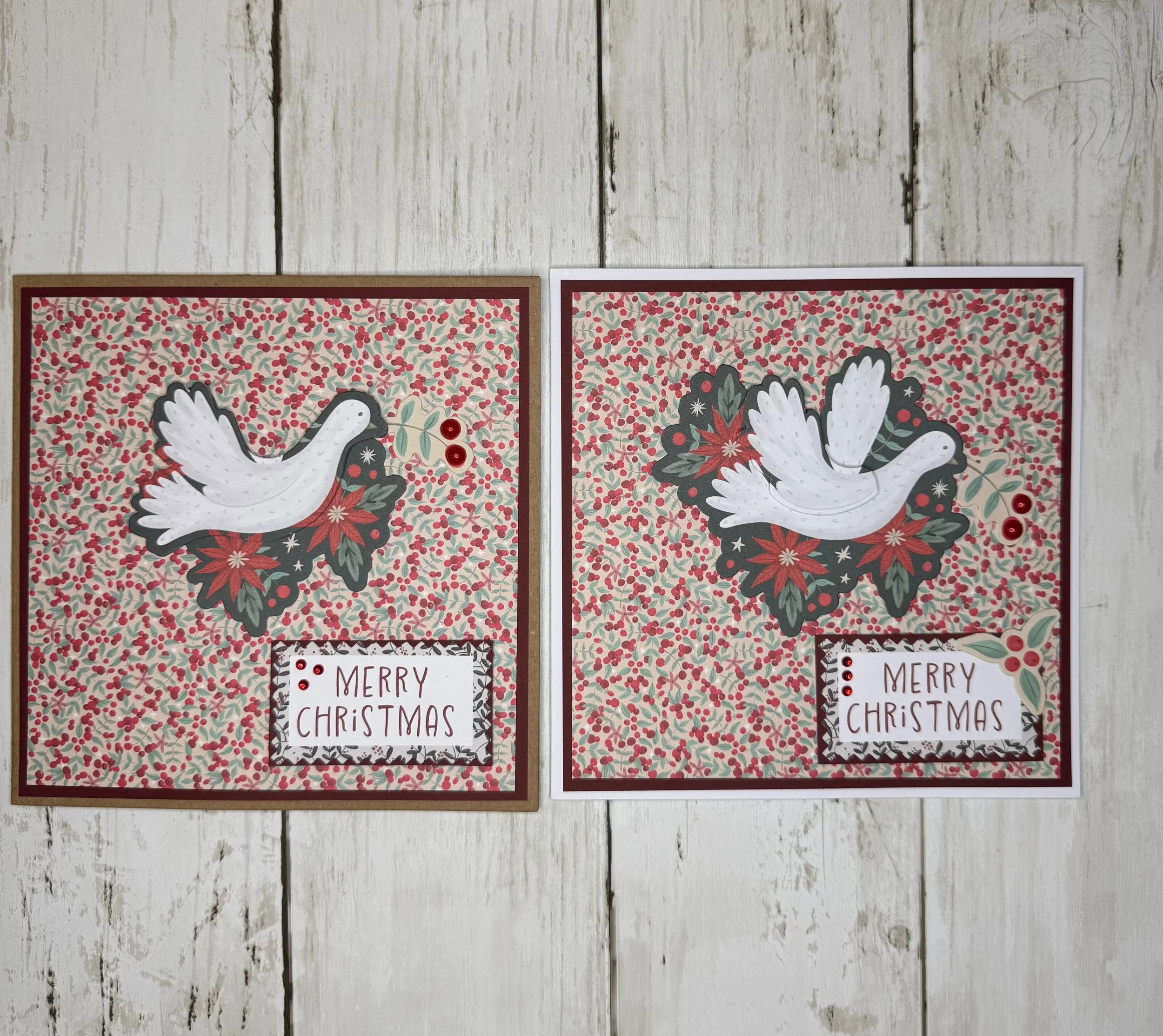 Christmas Doves2 - Set of 2