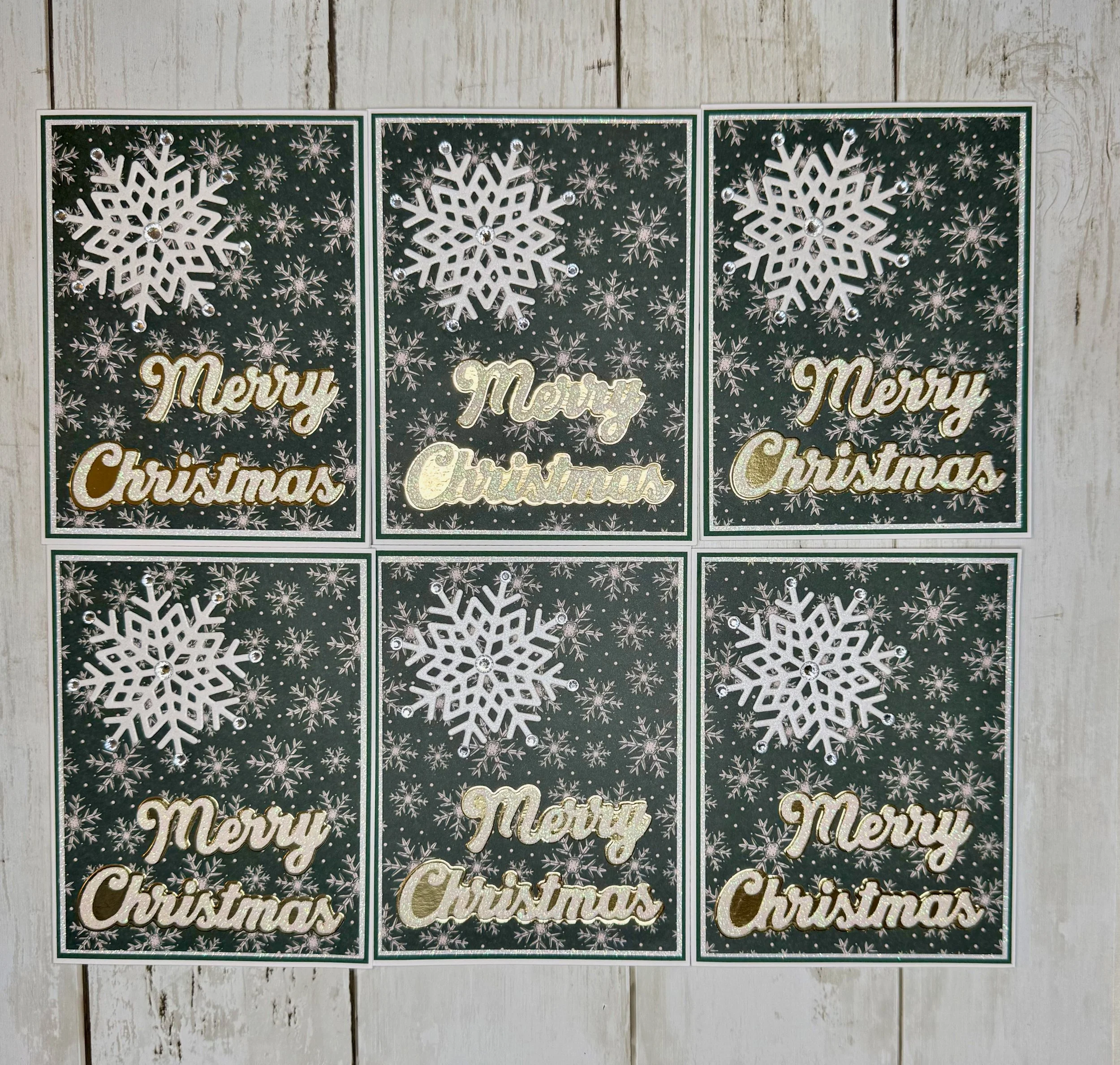 Merry Christmas - Large embellished Snowflake