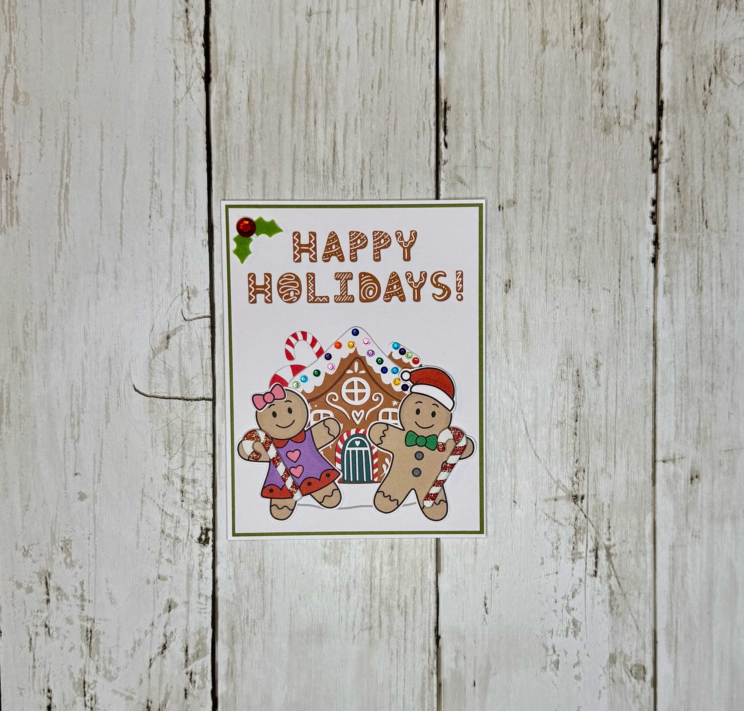 Happy Holidays - gingerbread couple