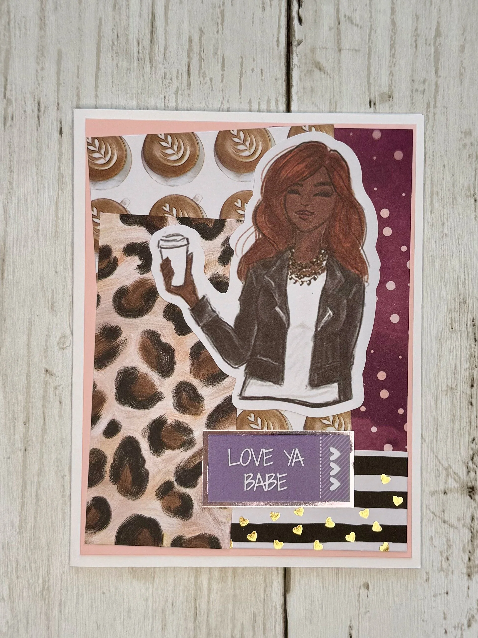 Stylish 'Love Ya Babe' Greeting Card
