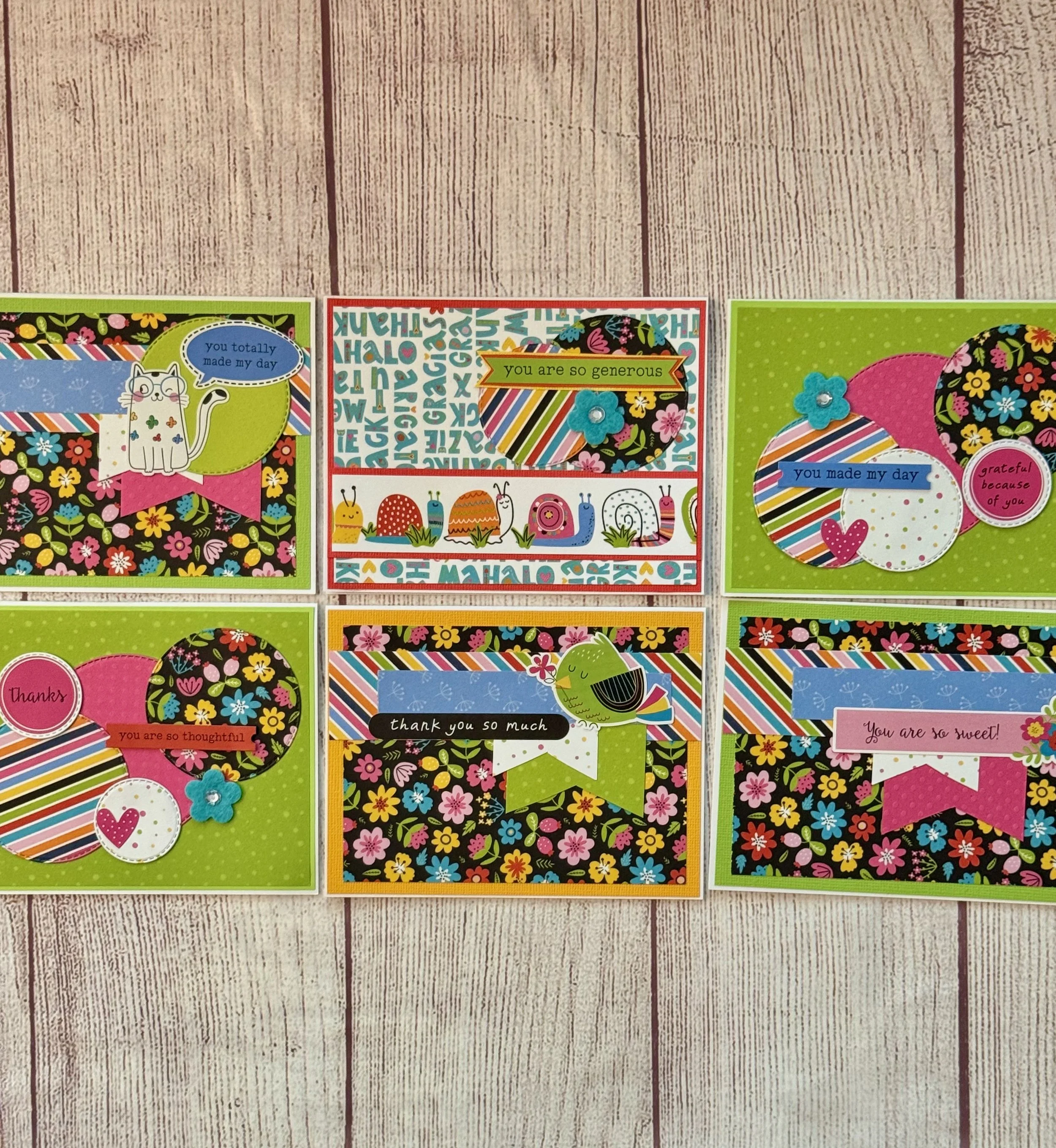 Thank you - set of 6 - snail mail