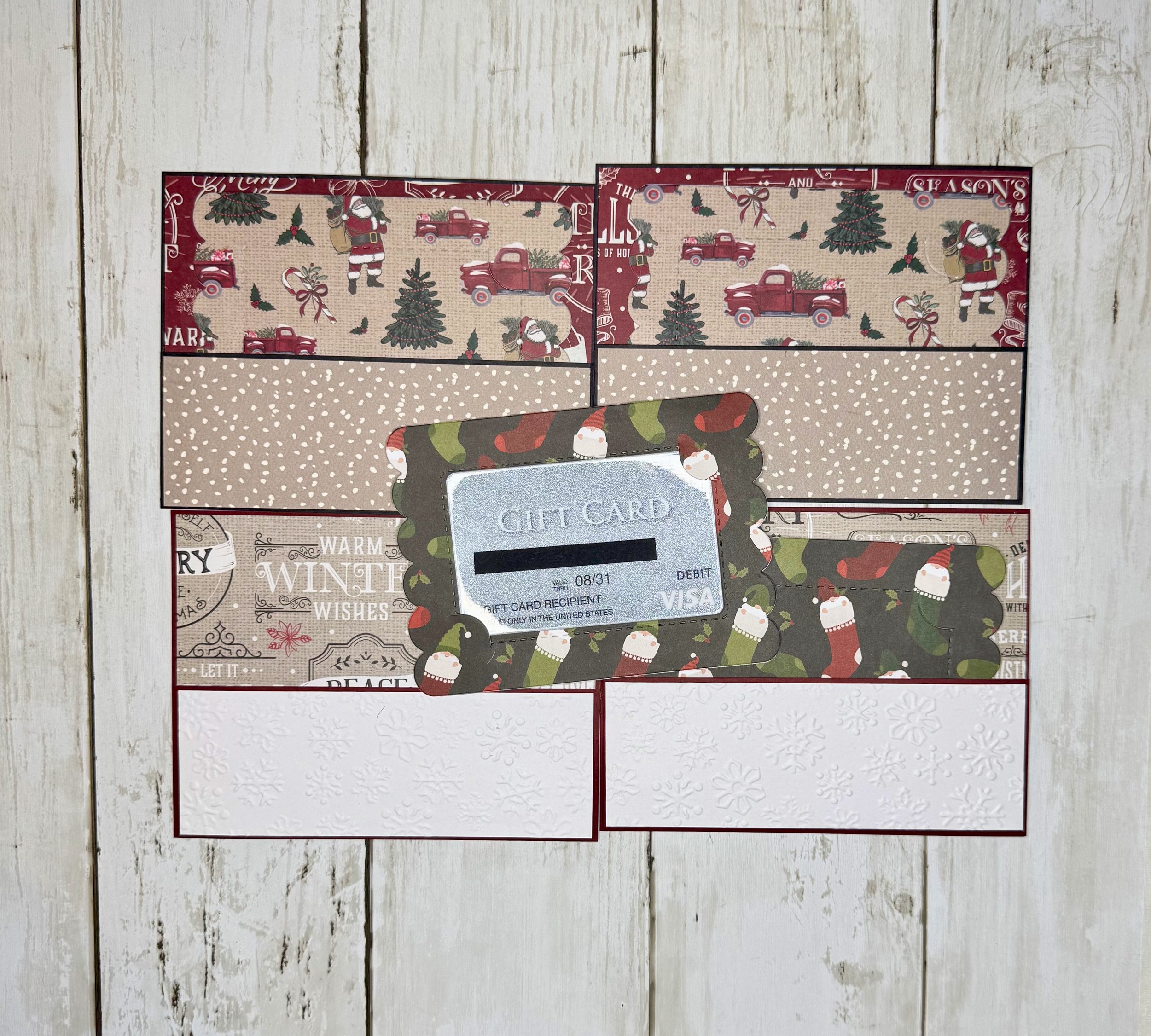 Deck the Halls - set of 4 Gift Card Holders