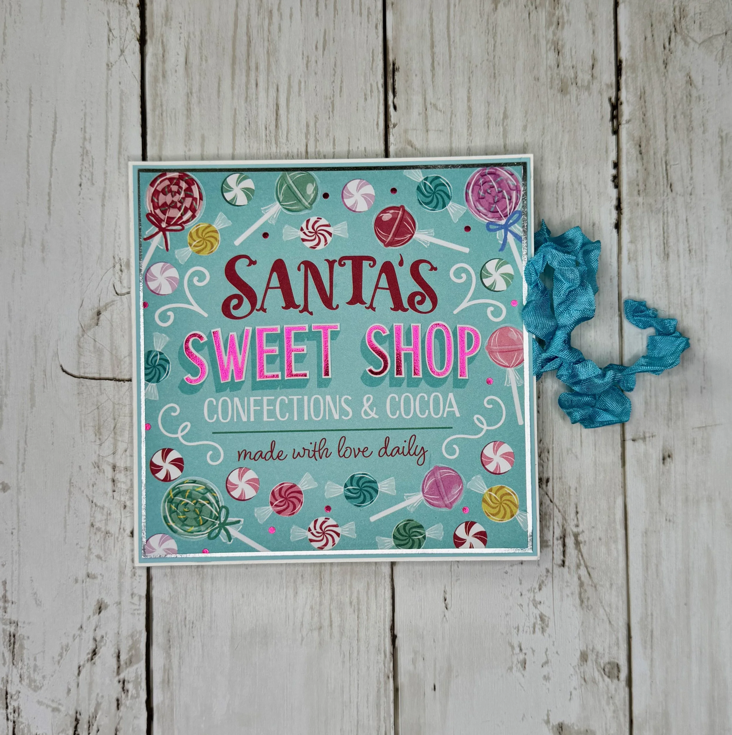 Santa's sweet shop - tri fold mini photo/journal album