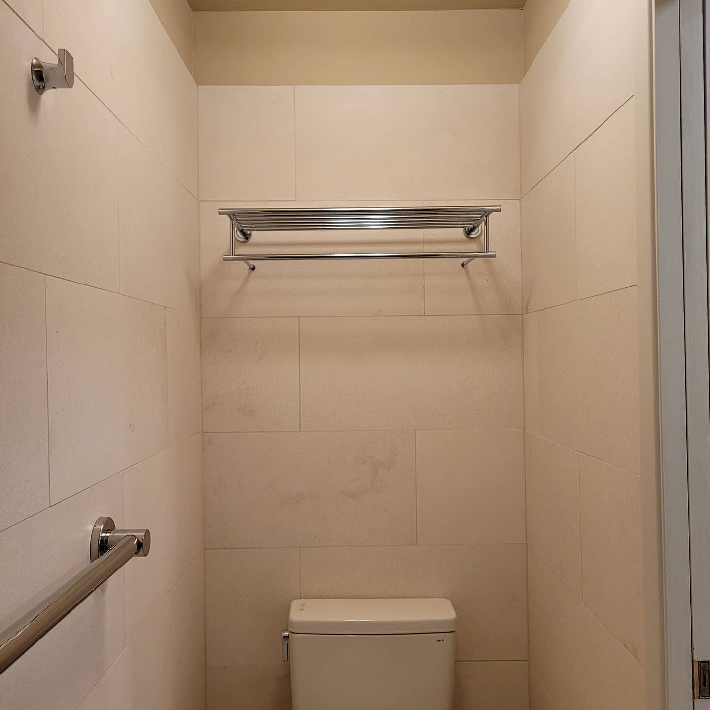 That toilet paper holder really brings the room together!

This week's cubicle helped me get over my fear of putting holes in tile!

It's a pleasure to see another craftsman's design, and to complete the process. Remember: we are ALL part of the prog