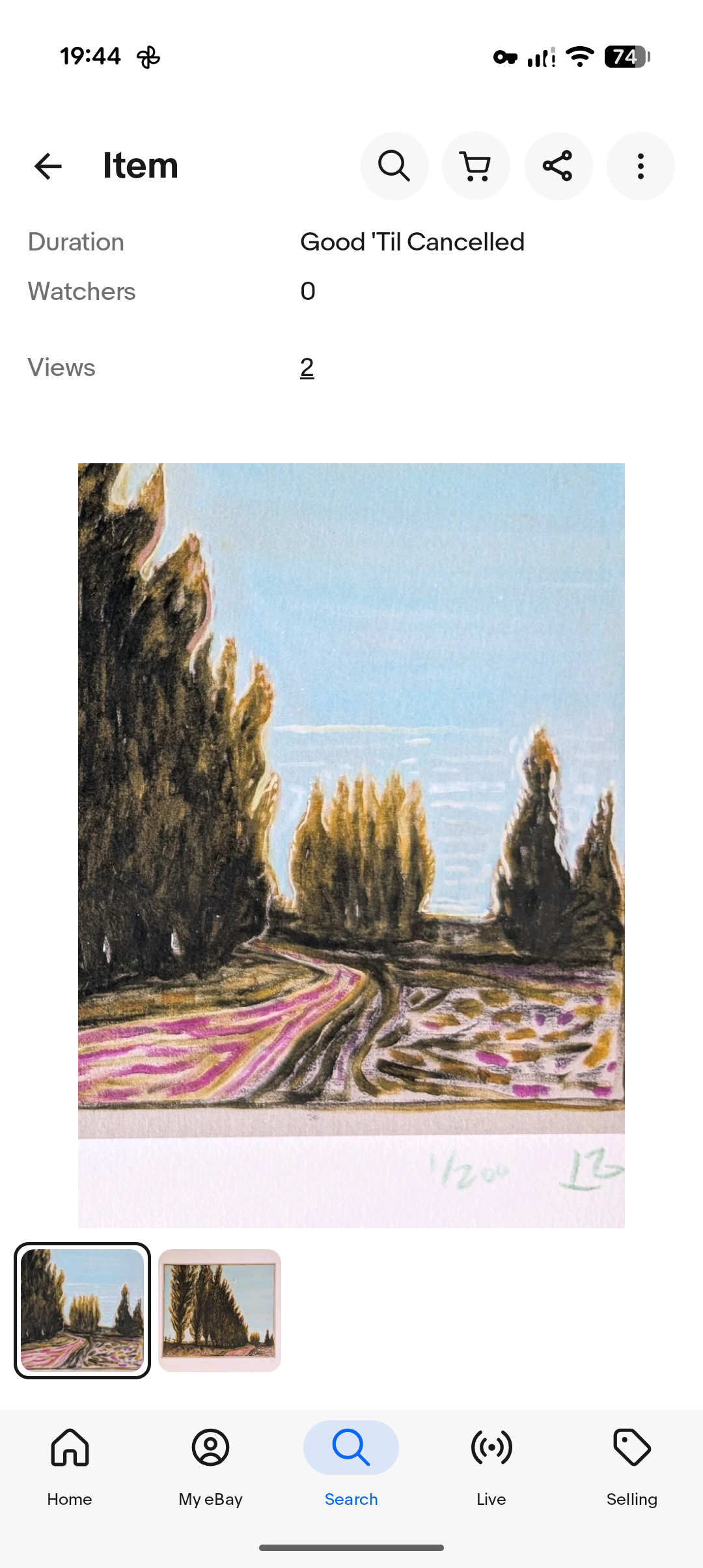 Green gallows mo iker signature of billy childish with limited edition 1/200 in grern