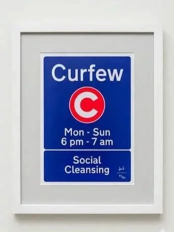 Drd subvertiser graffitti anti gentrification sign