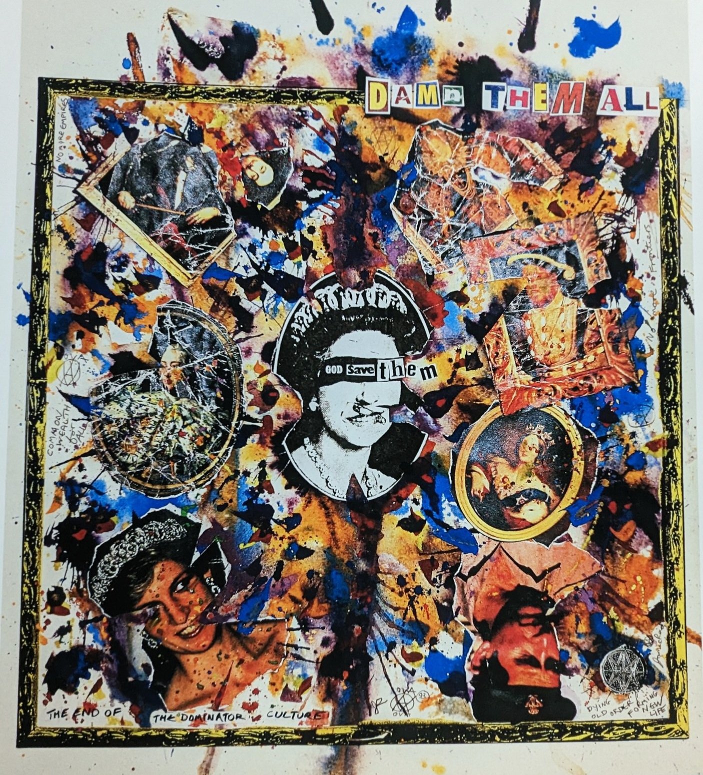 Jamie Reid - God Damn Them All - Supersized Digital Print Signed Numbered 20