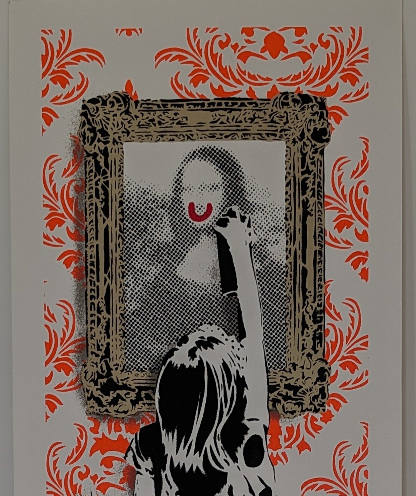 making the Mona Lisa smile Indigo Gets Up by The Dotmaster's Signed limited edition numbered one.no 1.