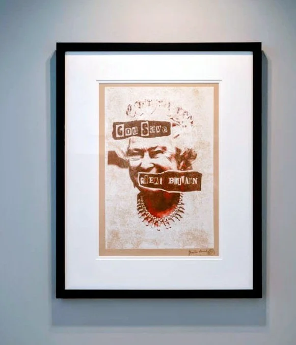 Jamie Reid Queen in blood diamonds signed numbered 45 serigraph framed example.jpeg