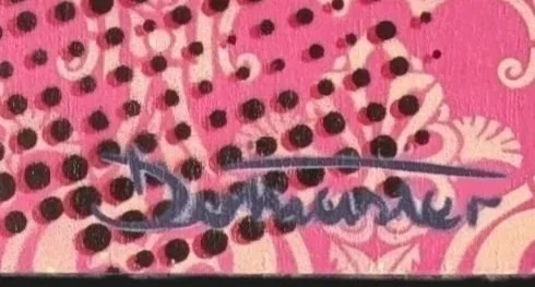 dotmasters stencil signature in paint to front its only paper