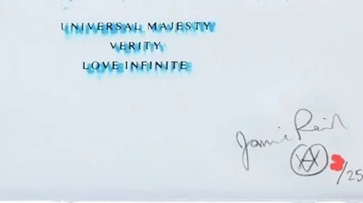 Handwritten artist signature with edition number in pencil.