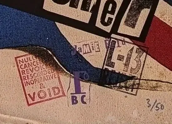 L13 gallery stamps and edition details 3 of 50 in pencil its only paper