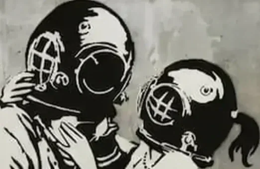 banksy blur think tank lithograph large format 150 cm on blue backed paper 2003 its only paper