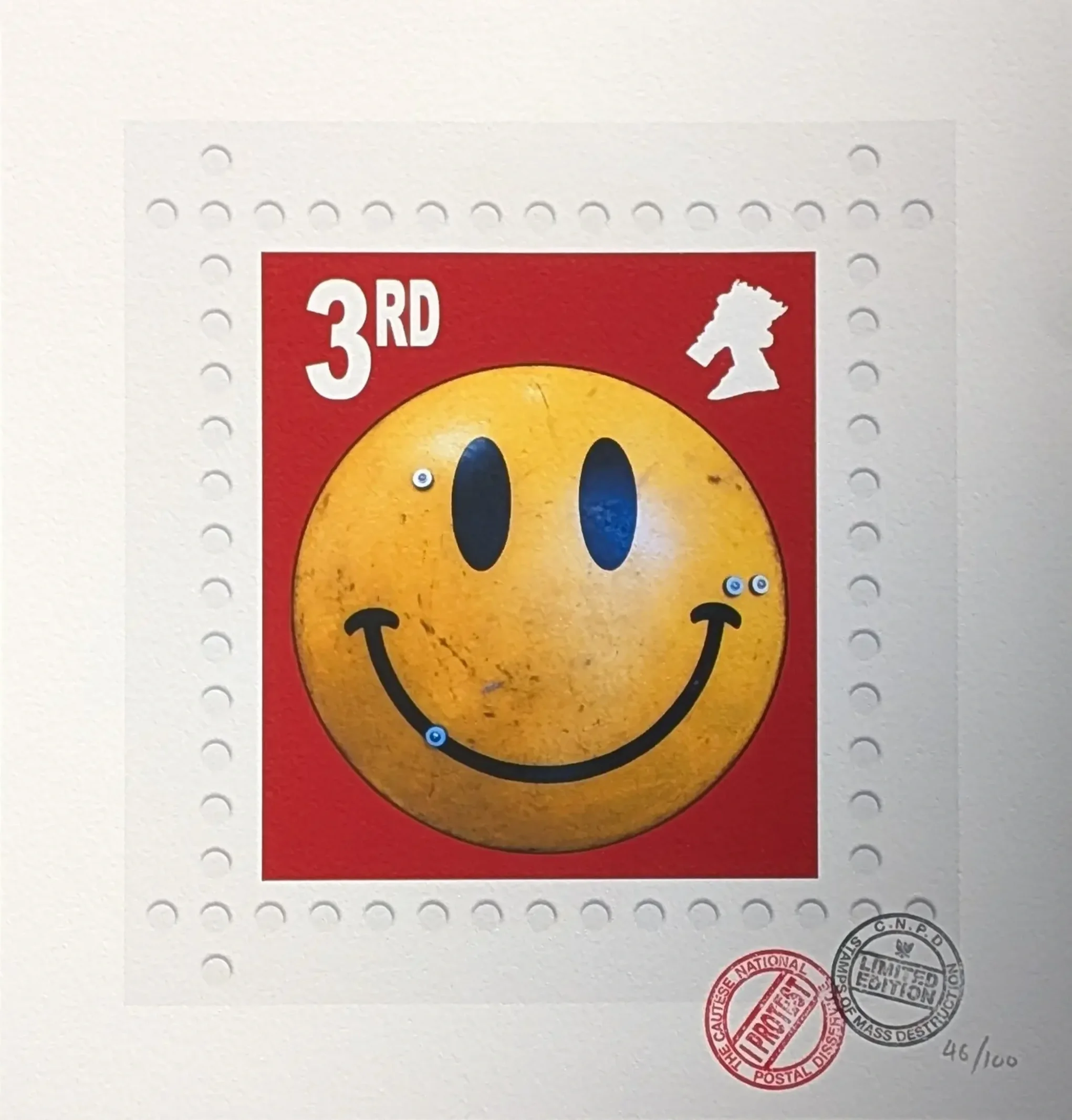 Yellow battle hardened ex police riot shield print original  SMD  Its Only Paper