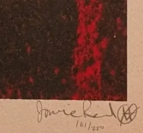 jamie reids signature edition limited edition numbered 161 of 250 plus glyph drawing in pencil its only paper