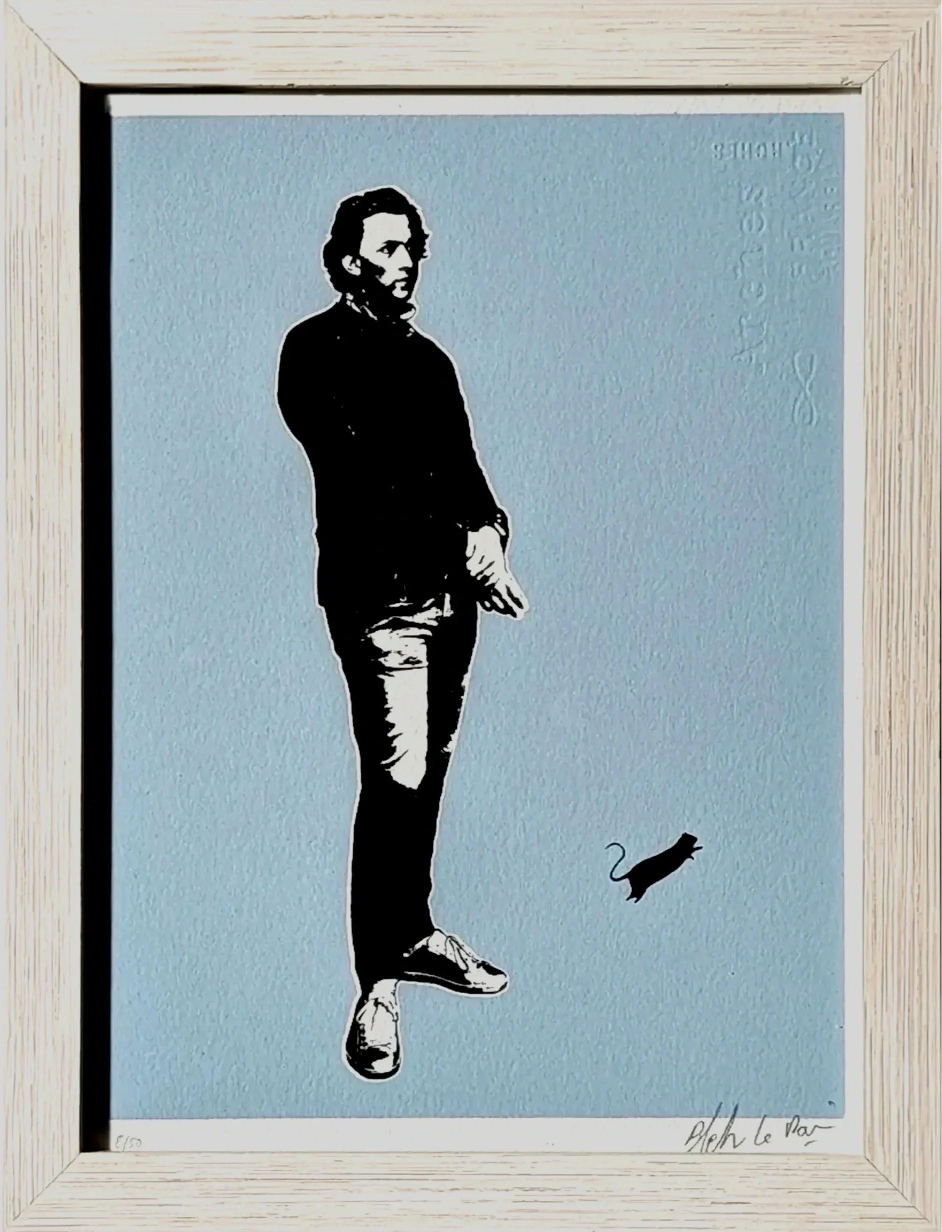 framed from new excellent condition with Blek Le Rat certificate its only paper