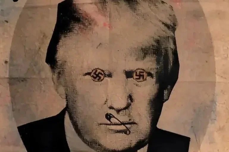 Donald Trump Punked Swastika Eyes by Jamie Reid God Save The USA print.