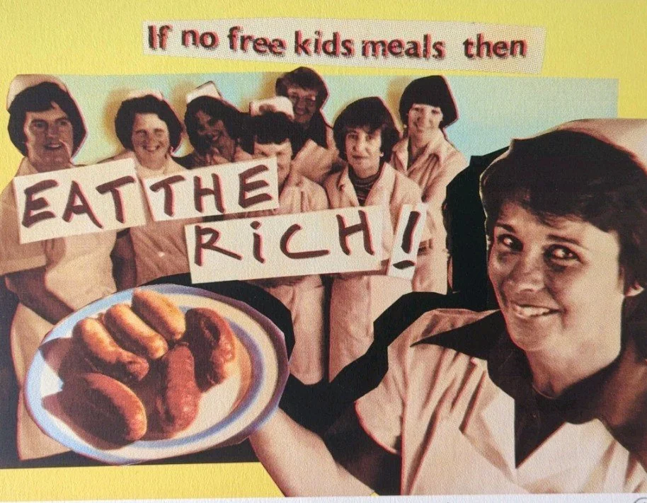 Close-up of the central punk collage artwork and iconic ransom-note typography.