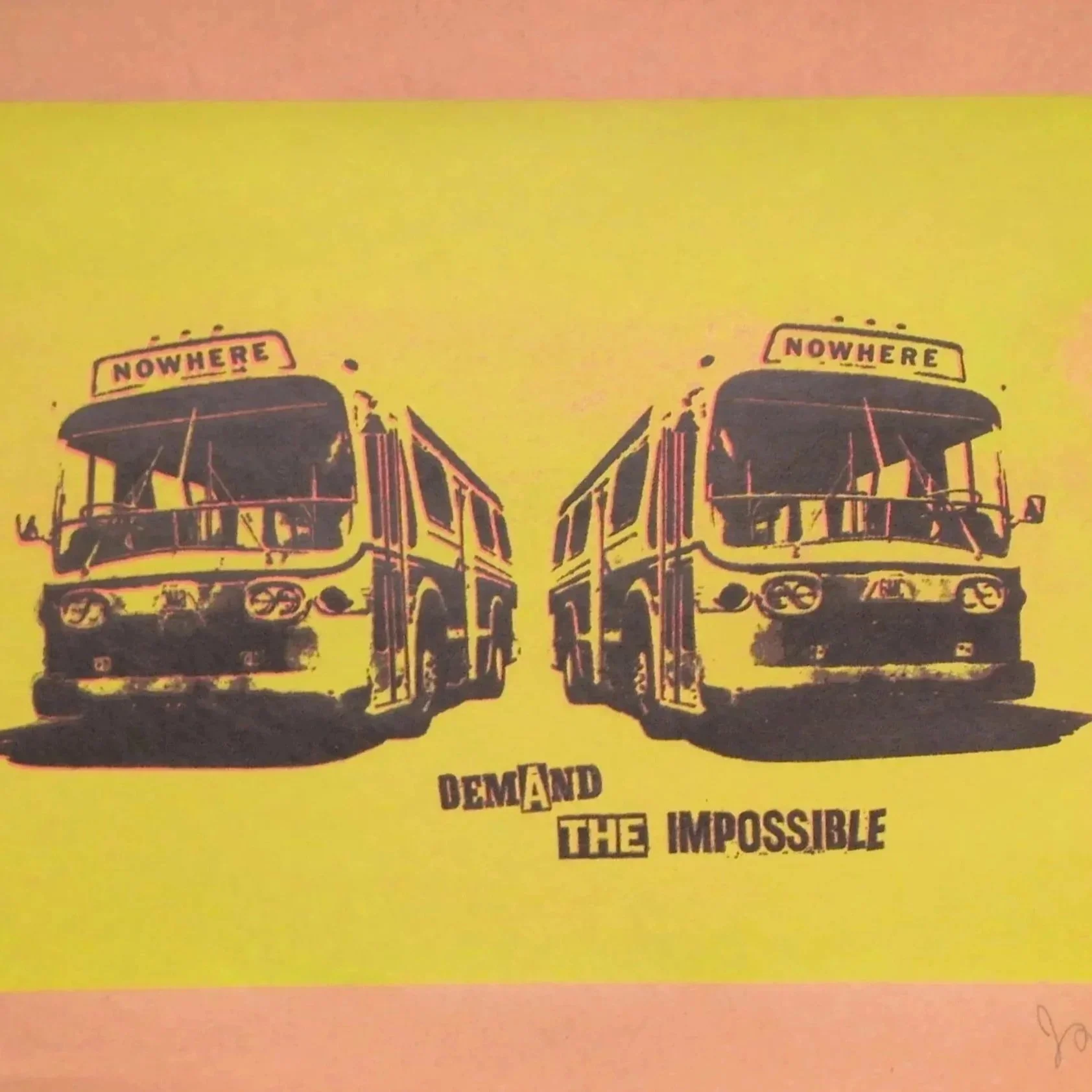 Nowhere buses artwork by Jamie Reid for sale