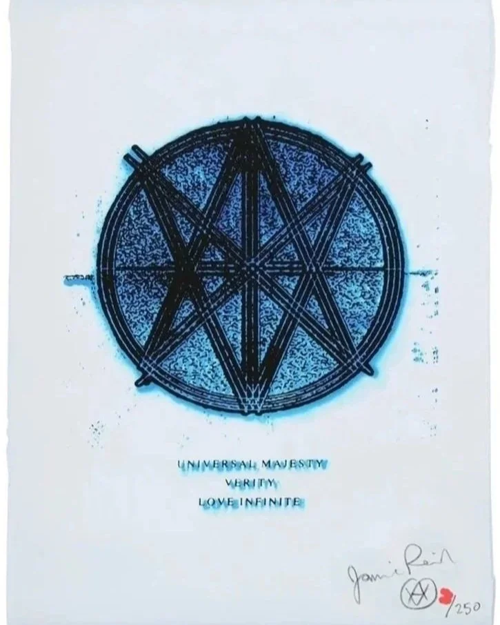 Full layout of the print showing the wide white margins and vertical orientation