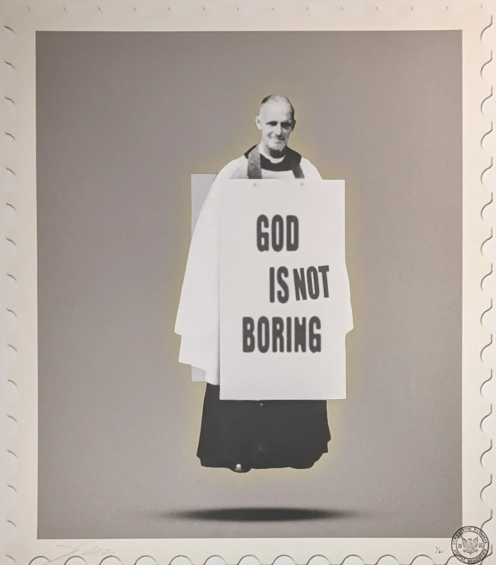 the very 1st print from the run by James Cauty its only paper