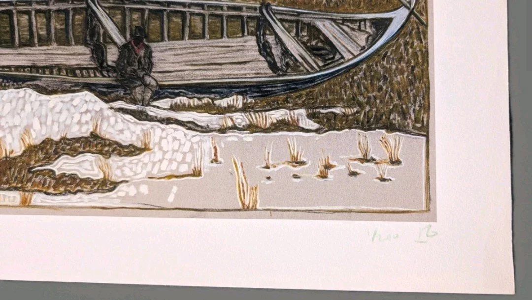 Gallows moniker signature of billy childish in green.