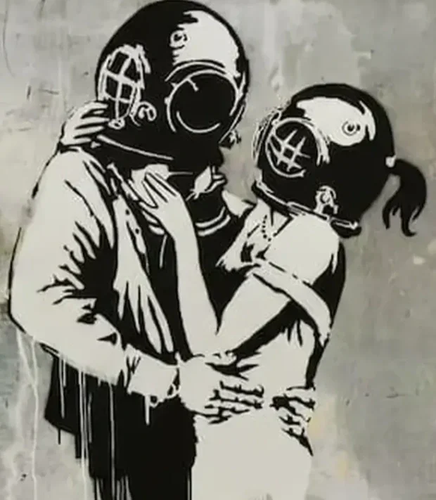 rare poster banksy for blur its only paper