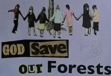 special one off poster God Save Our Forests by Jamie Reid its only paper